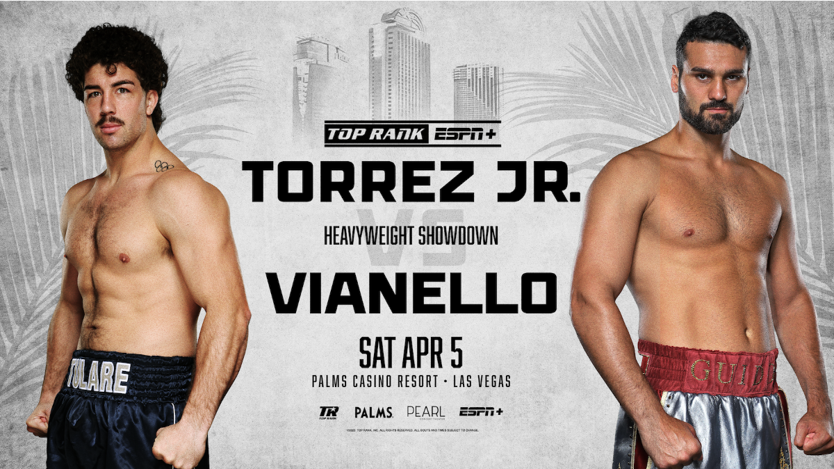 April 5: Heavyweight Titans Richard Torrez Jr. & Guido Vianello to Collide at Palms Casino Resort in Las Vegas LIVE on ESPN+