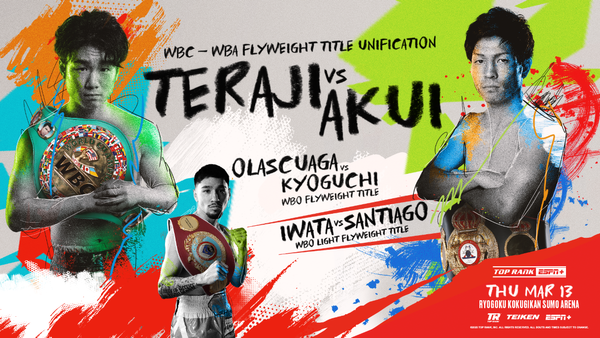 March 13: Kenshiro Teraji-Seigo Yuri Akui Flyweight Unification Showdown Headlines Tokyo World Title Tripleheader Streaming LIVE on ESPN+