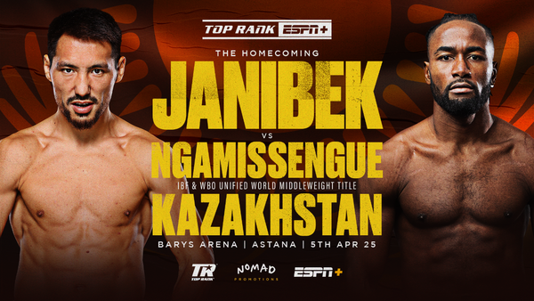 April 5: Unified Middleweight World Champion Janibek Alimkhanuly To Defend WBO & IBF World Titles Against Anauel Ngamissengue in Historic Kazakhstan Homecoming LIVE on ESPN+